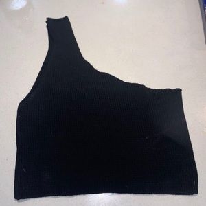 black one shoulder top